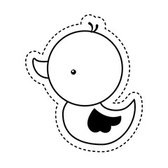 ducky toy isolated icon vector illustration design