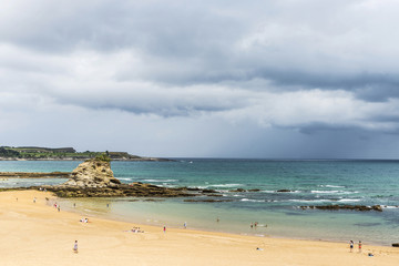 Fototapeta na wymiar El Sardinero beach in Santander, Spain