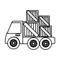 truck delivery service icon vector illustration design
