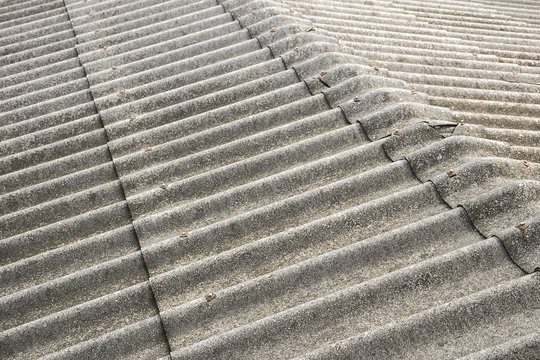 Close up asbestos roof texture background.