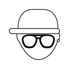 young man avatar character vector illustration design
