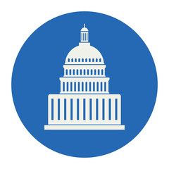 vector icon of united states capitol hill building