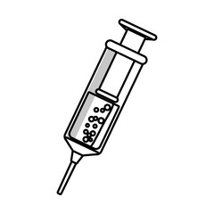 syringe medical isolated icon vector illustration design
