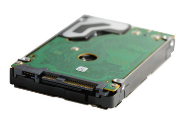 computer hard disc on a white background