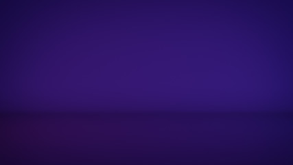 Purple light in empty room abstract 3D render
