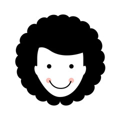 young woman avatar character vector illustration design