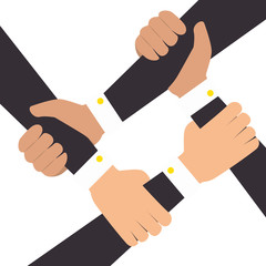 hands human teamwork isolated icon vector illustration design