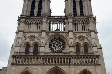 Fototapeta na wymiar The cathedral Notre Dame in Paris