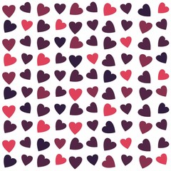 Seamless texture with hearts