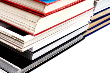 Schräger Stapel Bücher 