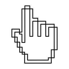 Obraz premium hand pointer cursor icon vector illustration design