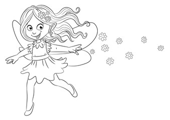 Vektor Illustration eines Mädchens im Feenkostüm