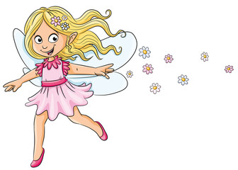 Vektor Illustration eines Mädchens im Feenkostüm