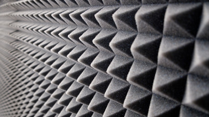 sound absorbing materials. microfiber insulation of noise in music Studio, sound insulation