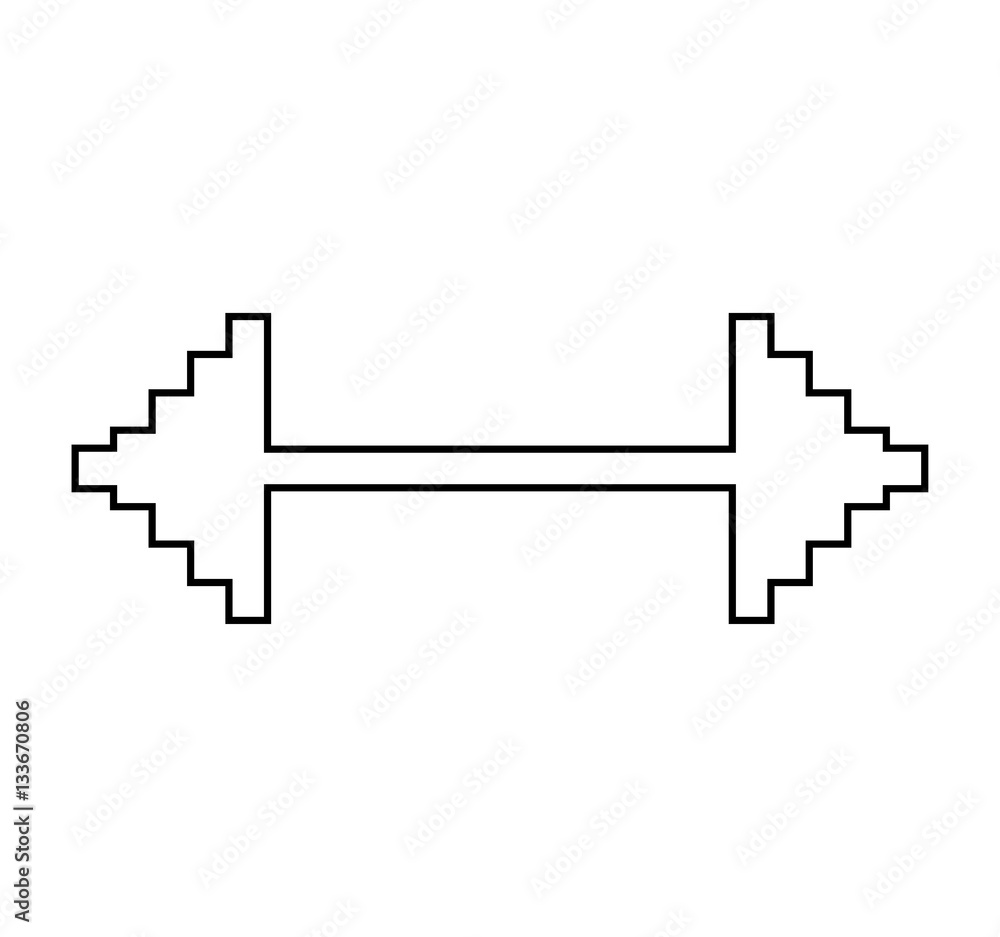 Poster arrow pointer isolated icon vector illustration design