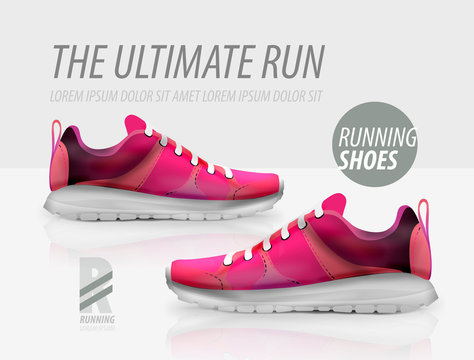 Vector Running Shoes Ad Product Template