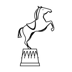 circus horse entertainment icon vector illustration design