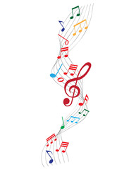 Naklejka premium colorful sheet music