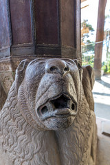 Column sculpture in Chehel Sotoun pavilion in Isfahan city, Iran