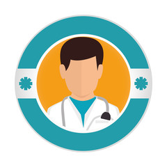 doctor avatar character icon vector illustration design