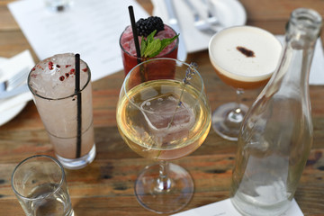 Assortment of chilled drinks 