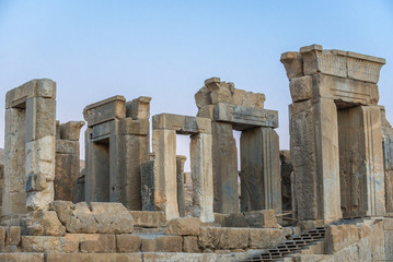 Ruins of Tachara Palace in Persepolis ancient city in Iran