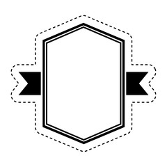 elegant frame with ribbon vector illustration design