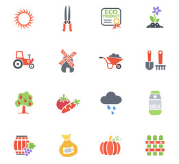 agriculture icon set