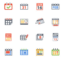 calendar icon set