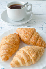 Tea with croissants