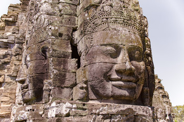Fototapeta na wymiar Smiling Faces | Angkor Wat | Siem Reap | Cambodia