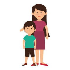 happy family member character vector illustration design