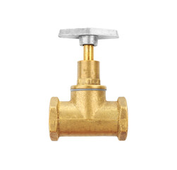 Plumbing valve, isolated on white