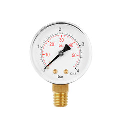 Manometer for measuring pressure, isolated on white