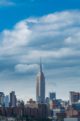 Empire State building blue sky