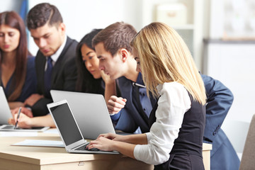 Obraz premium Business people working in conference room