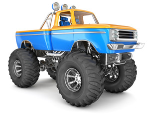 Monster Truck. 3d image isolated on white. © Wire_man