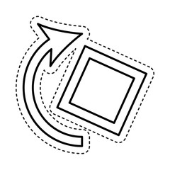 rotate screen option icon vector illustration design