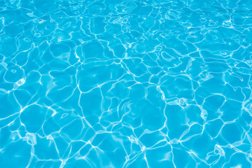 Wonderful Blue water surface and ripple wave in pool