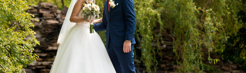 Bride and wedding bouquet