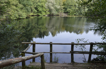 kesselbruchweiher im frankfurter stadtwald