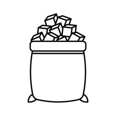 sugar bags isolated icon vector illustration design