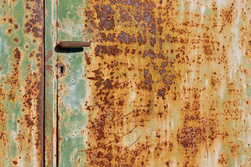 Old Rusted door with handle