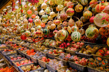 Christmas balls for sale at the fair