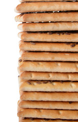 Cereal cookies on white background