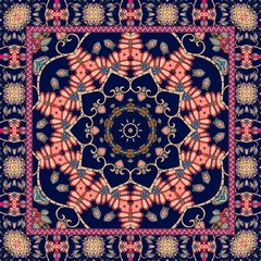 Beautiful rug in arabic style. Vector illustration.