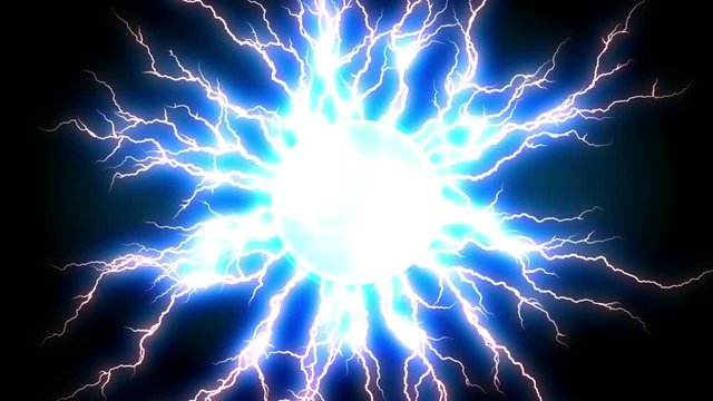  Blue  Lightnings Plasma Ball  -   Abstract  Video Footage