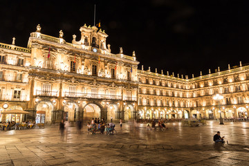 Fototapeta na wymiar Plaza Mayor in Salamanca