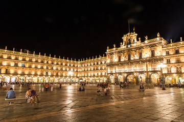 Plaza Mayor  in Salamanca - obrazy, fototapety, plakaty