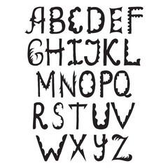 Hand drawn alphabet